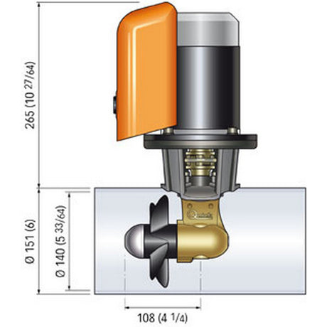 Quick Bow Thruster BTQ 14030 30KGF  12V  D140  15kW