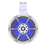 DS18 Hydro 8 Neodymium Marine Towers with Builtin Passive Radiator 1 Driver  RGB LED Light  550 Watts Pair  White