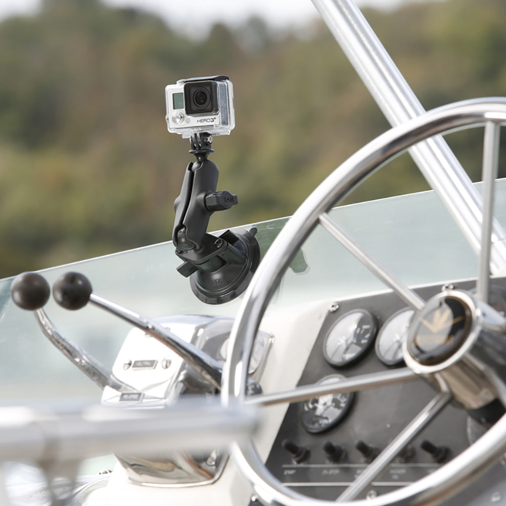 RAM Mount RAM TwistLock Suction Cup Mount wUniversal Action Camera Adapter