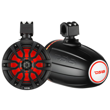 DS18 X Series HYDRO 8 Wakeboard Pod Tower Speaker wRGB LED Light  375W  Matte Black