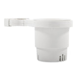 Camco ClampOn Rail Mounted Cup Holder  Large for Up to 2 Rail  White