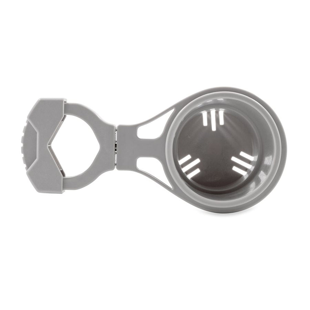 Camco ClampOn Rail Mounted Cup Holder  Small for Up to 114 Rail  Grey