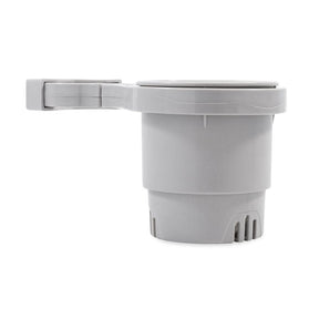 Camco ClampOn Rail Mounted Cup Holder  Small for Up to 114 Rail  Grey