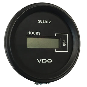 VDO Cockpit Marine 52mm 2116 LCD Hourmeter  Black DialChrome Bezel