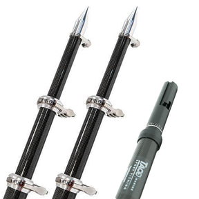 TACO 20 Carbon Fiber Twist  Lock Outrigger Poles fGS450 GS500  GS1000 Bases  Black