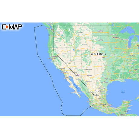CMAP MNAY206MS West Coast  Baja California REVEAL Coastal Chart  Does NOT contain Hawaii
