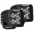 RIGID Industries DSeries Pro Dually Spot Surface Mount Pair  Midnight Edition