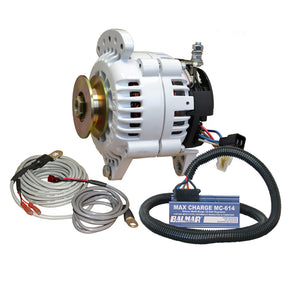 Balmar Alternator 100 AMP Kit 12V 315 Dual Foot Saddle Single Vee Pulley Regulator  Temp Sensor