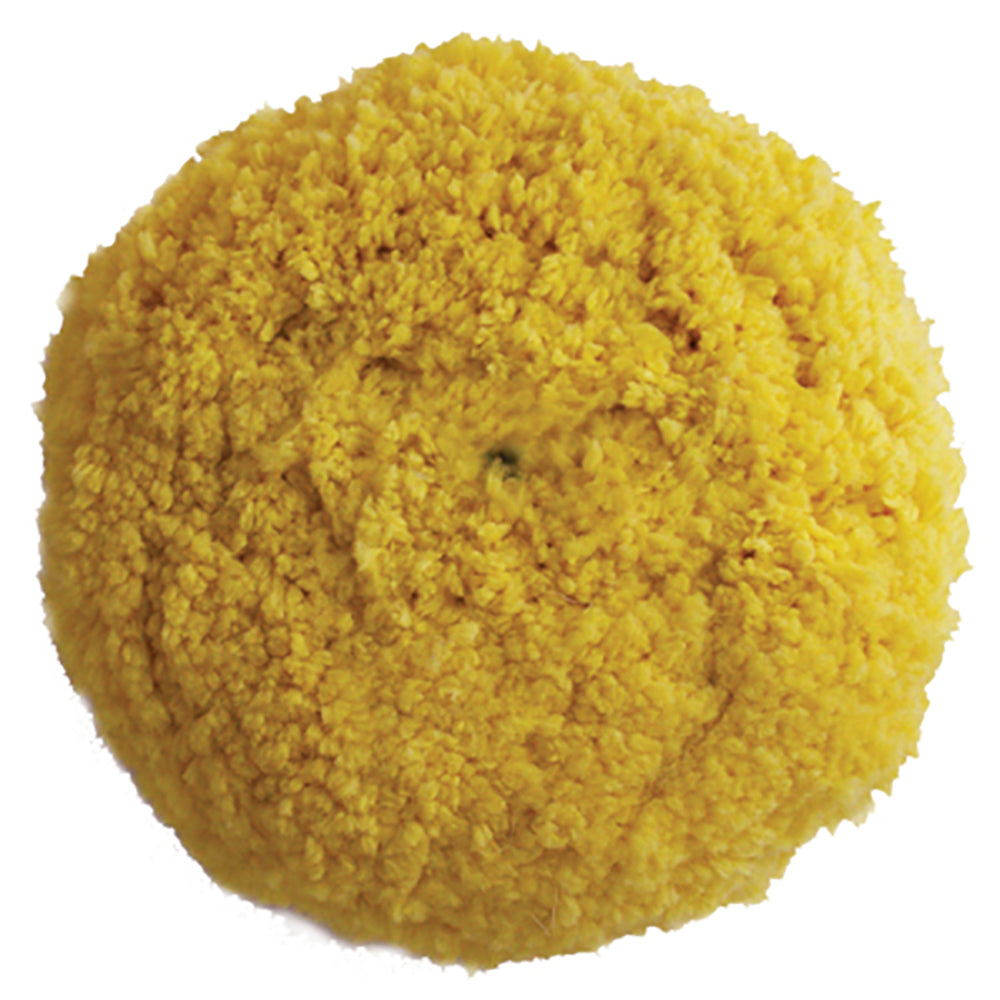 Presta Yellow Blended Wool Medium Cutting Pad  9 ScrewOn Pad