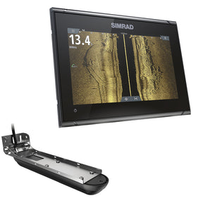 Simrad GO9 XSE ChartplotterFishfinder wActive Imaging 3in1 Transom Mount Transducer  CMAP Discover Chart