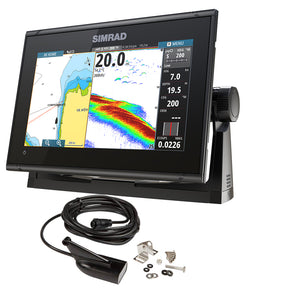 Simrad GO9 XSE ChartplotterFishfinder wMEDHI Downscan Transom Mount Transducer  CMAP Discover Chart