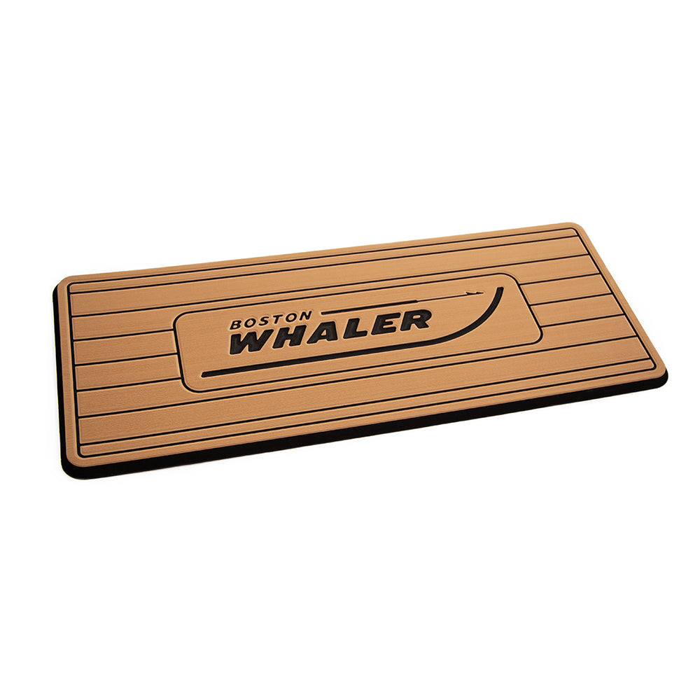 SeaDek Boston Whaler Helm Pad  MochaBlack Brushed wRouted Teak Lines