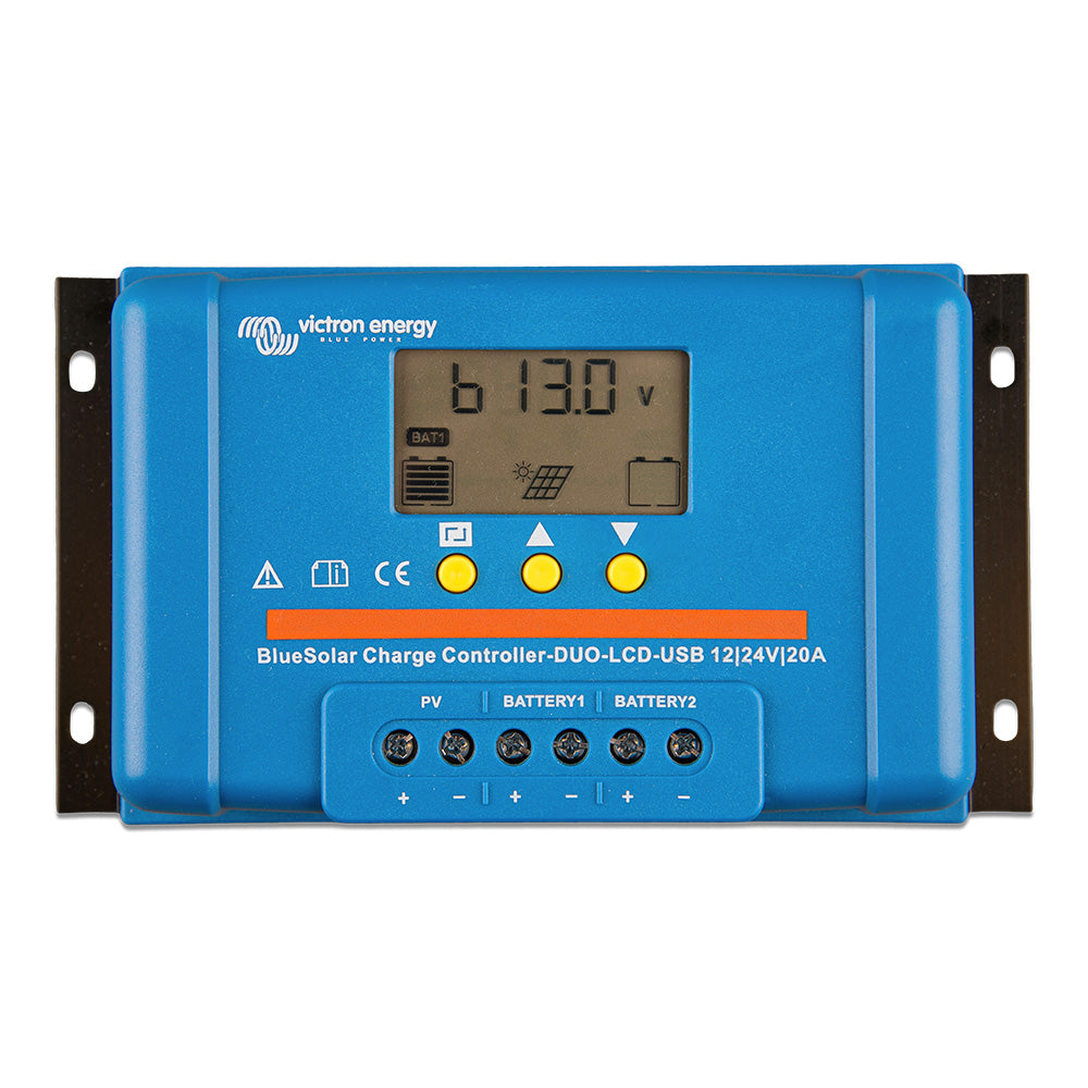 Victron BlueSolar PWM Charge Controller DUO LCD  USB Charge Control  1224VDC  20A