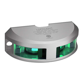 Lopolight Series 200018  Navigation Light  2NM  Vertical Mount  Green  Silver Housing