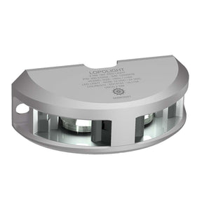 Lopolight Series 200024  Navigation Light  2NM  Vertical Mount  White  Silver Housing
