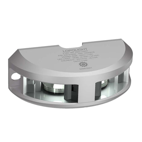 Lopolight Series 200024  Navigation Light  2NM  Vertical Mount  White  Silver Housing