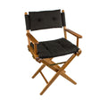 Whitecap Directors Chair wBlack Cushion  Teak 61041