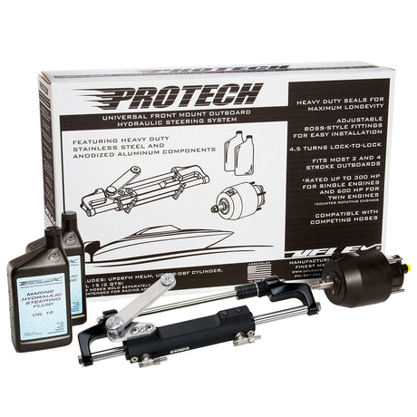 Uflex PROTECH 21 Front Mount OB Hydraulic System  Includes UP28 FM Helm Oil  UC128TS2 Cylinder  No Hoses