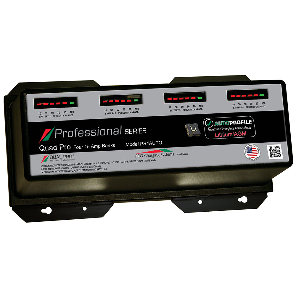 Dual Pro PS4 Auto 15A  4Bank LithiumAGM Battery Charger