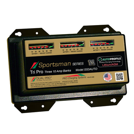 Dual Pro SS3 Auto 30A  3Bank LithiumAGM Battery Charger