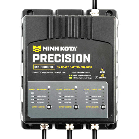 Minn Kota OnBoard Precision Charger MK330 PCL 3 Bank x 10 AMP LI Optimized Charger