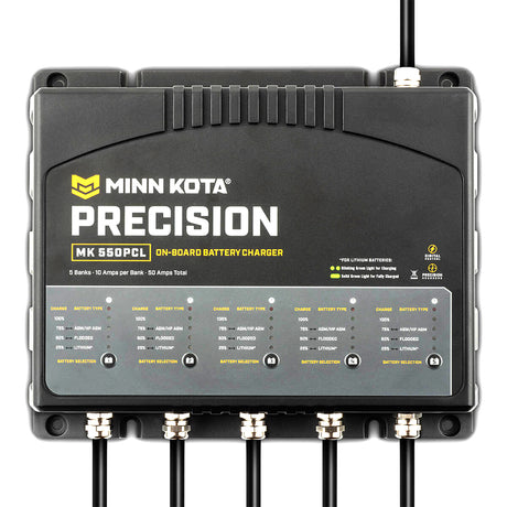 Minn Kota OnBoard Precision Charger MK550 PCL 5 Bank x 10 AMP LI Optimized Charger