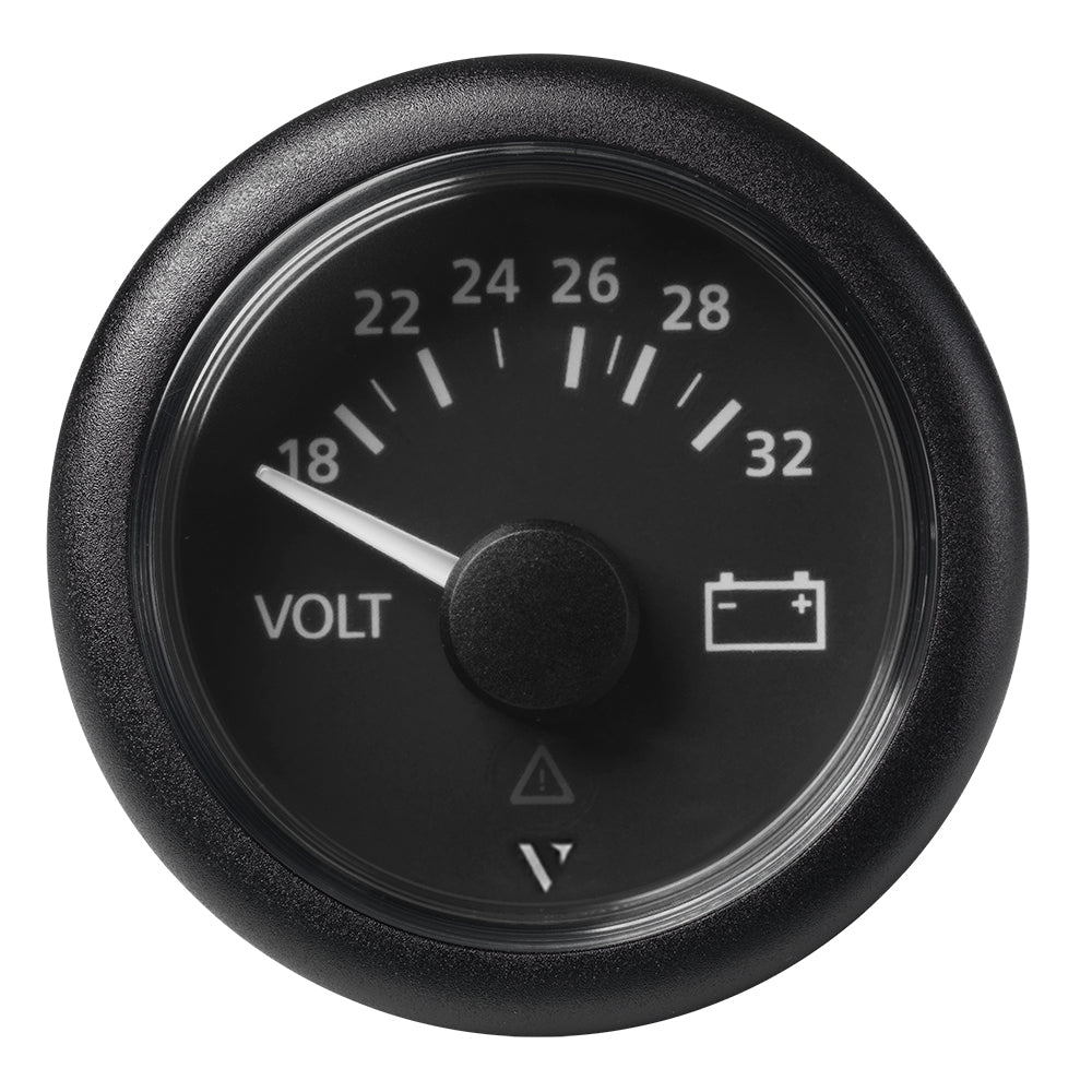 Veratron 52mm 2116 Viewline Voltmeter 1832V  Black Dial  Bezel