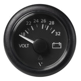 Veratron 52mm 2116 Viewline Voltmeter 1832V  Black Dial  Bezel