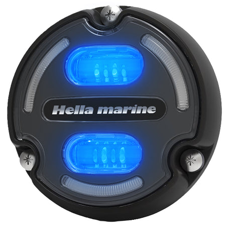 Hella Marine Apelo A2 Blue White Underwater Light  3000 Lumens  Black Housing  Charcoal Lens wEdge Light