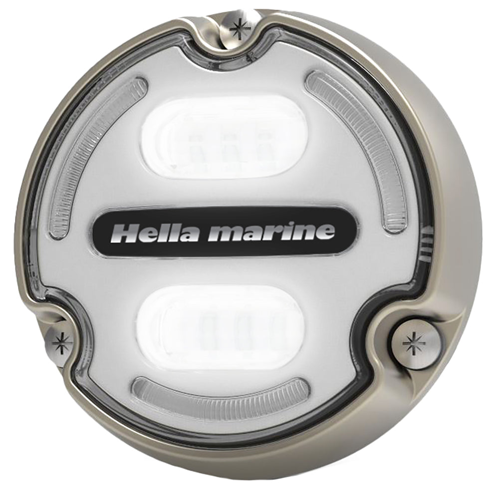 Hella Marine Apelo A2 Blue White Underwater Light  3000 Lumens  Bronze Housing  White Lens wEdge Light