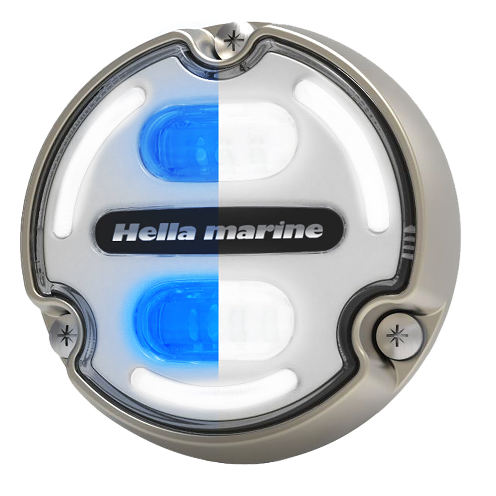 Hella Marine Apelo A2 Blue White Underwater Light  3000 Lumens  Bronze Housing  White Lens wEdge Light