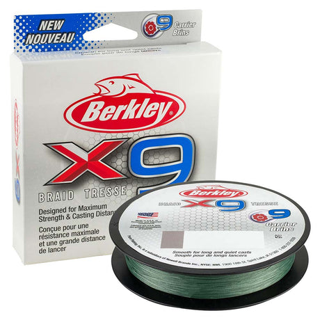 Berkley x9 Braid LowVis Green  65lb  164 yds  X9BFS6522