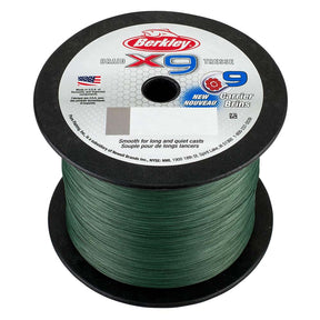 Berkley x9 Braid LowVis Green  100lb  2188 yds  X9BBK10022