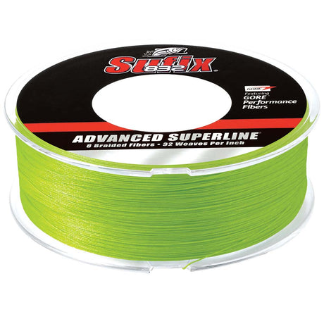 Sufix 832 Advanced Superline Braid  15lb  Neon Lime  600 yds