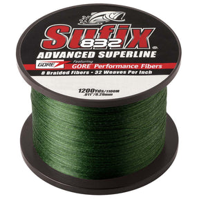 Sufix 832 Advanced Superline Braid  30lb  LowVis Green  1200 yds