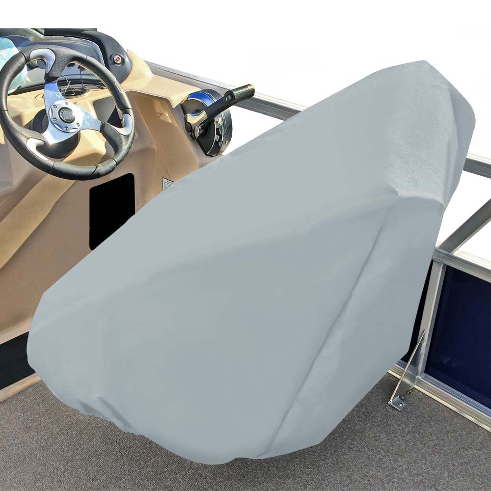 Carver PolyFlex II Captains Chair Cover  Fits up to 32H x 26W x 25D  Grey