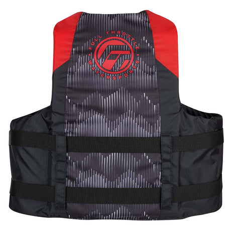 Full Throttle Adult Nylon Life Jacket  LXL  RedBlack