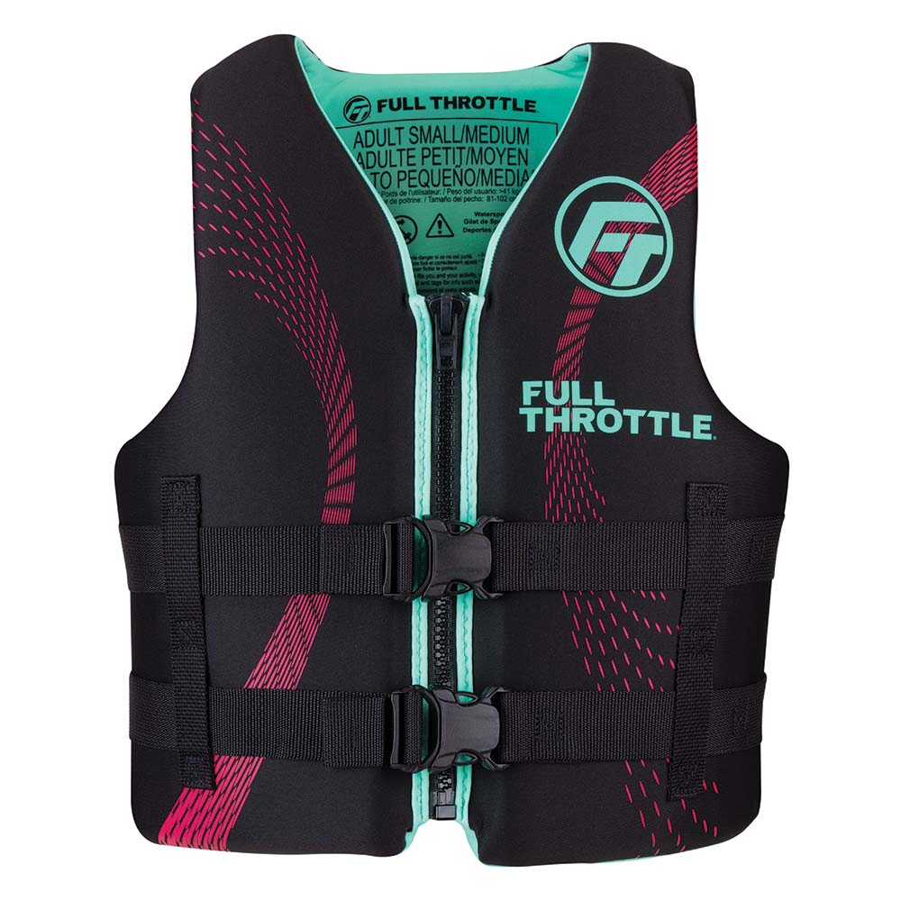 Full Throttle Adult RapidDry Life Jacket  SM  AquaBlack