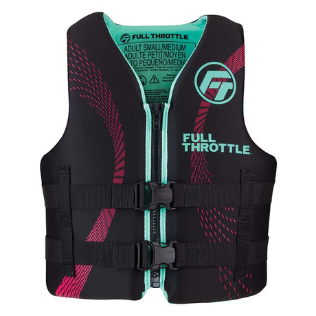 Full Throttle Adult RapidDry Life Jacket  SM  AquaBlack