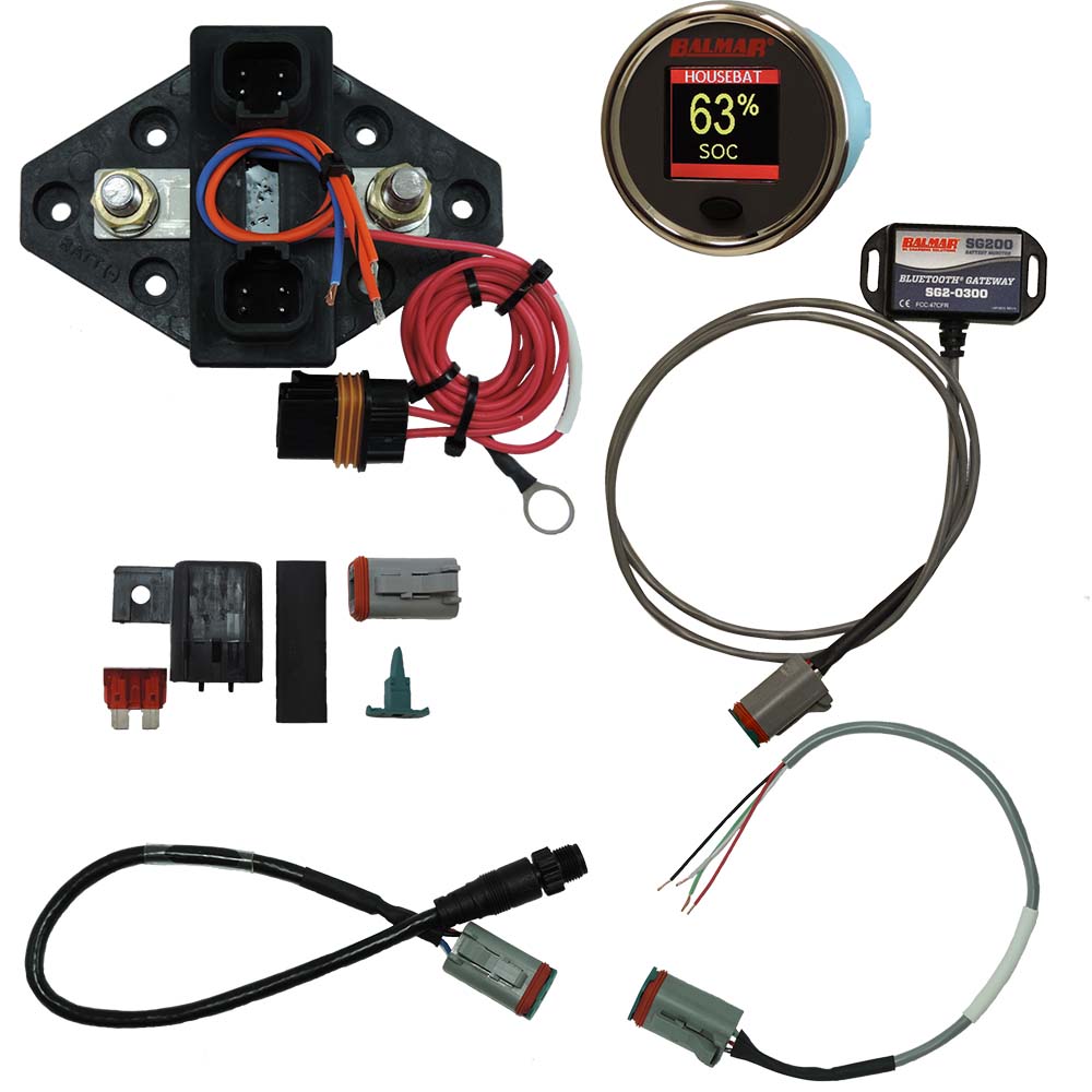 Balmar SG230 Battery Monitor Kit N2K BT Gateway Color Display 1248VDC