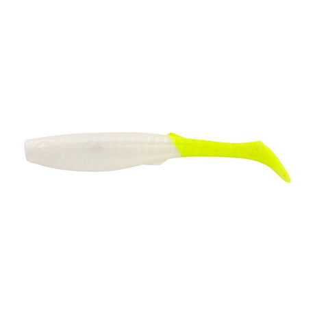 Berkley Gulp Paddleshad  4  Pearl WhiteChartreuse