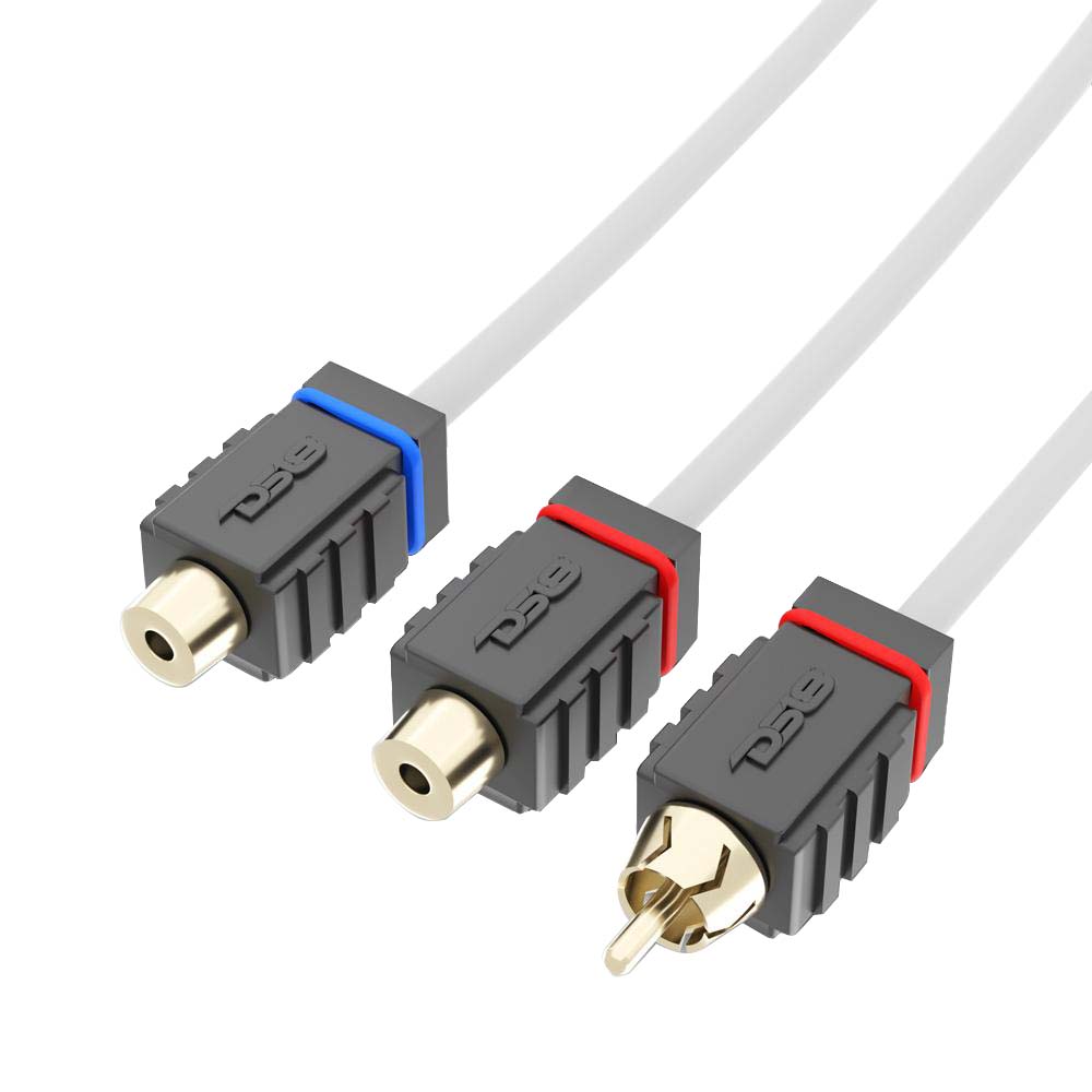 DS18 Marine Tinned OFC RCA Cable  2 Female to 1 Male
