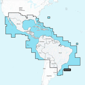 Navionics NASA004L  Mexico Caribbean to Brazil  Navionics
