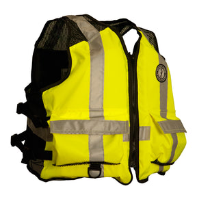 Mustang High Visibility Industrial Mesh Vest  Fluorescent YellowGreenBlack  XXL3XL