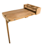 Whitecap Cockpit Table wFolding Leaves  4 Cupholders  Teak