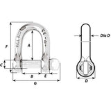 Wichard SelfLocking D Shackle  Diameter 4mm  532