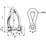 Wichard SelfLocking Twisted Shackle  Diameter 5mm  316
