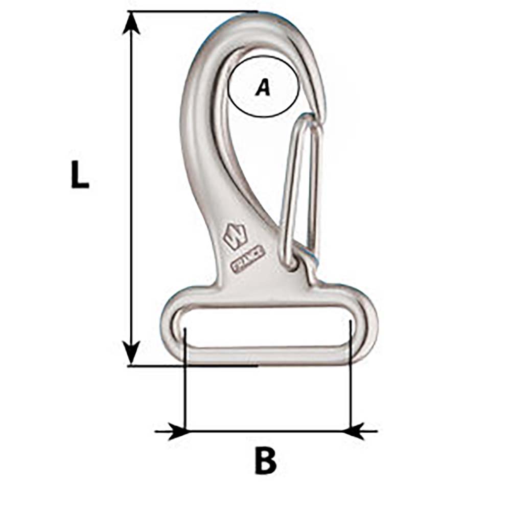 Wichard Webbing Snap Hook  30mm  Length 60mm