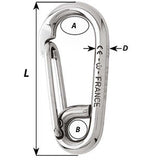Wichard Symmetric Carbine Hook  Length 80mm  516