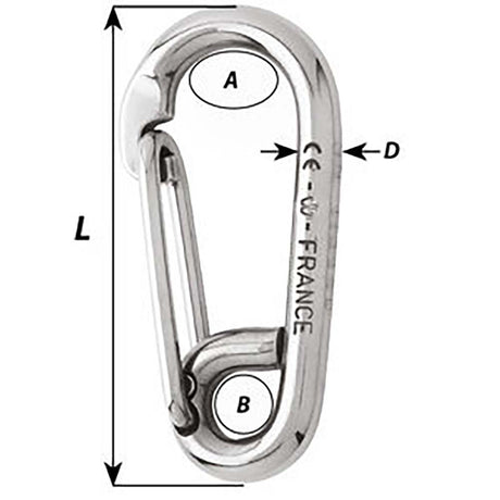 Wichard Symmetric Carbine Hook  Length 100mm  1332